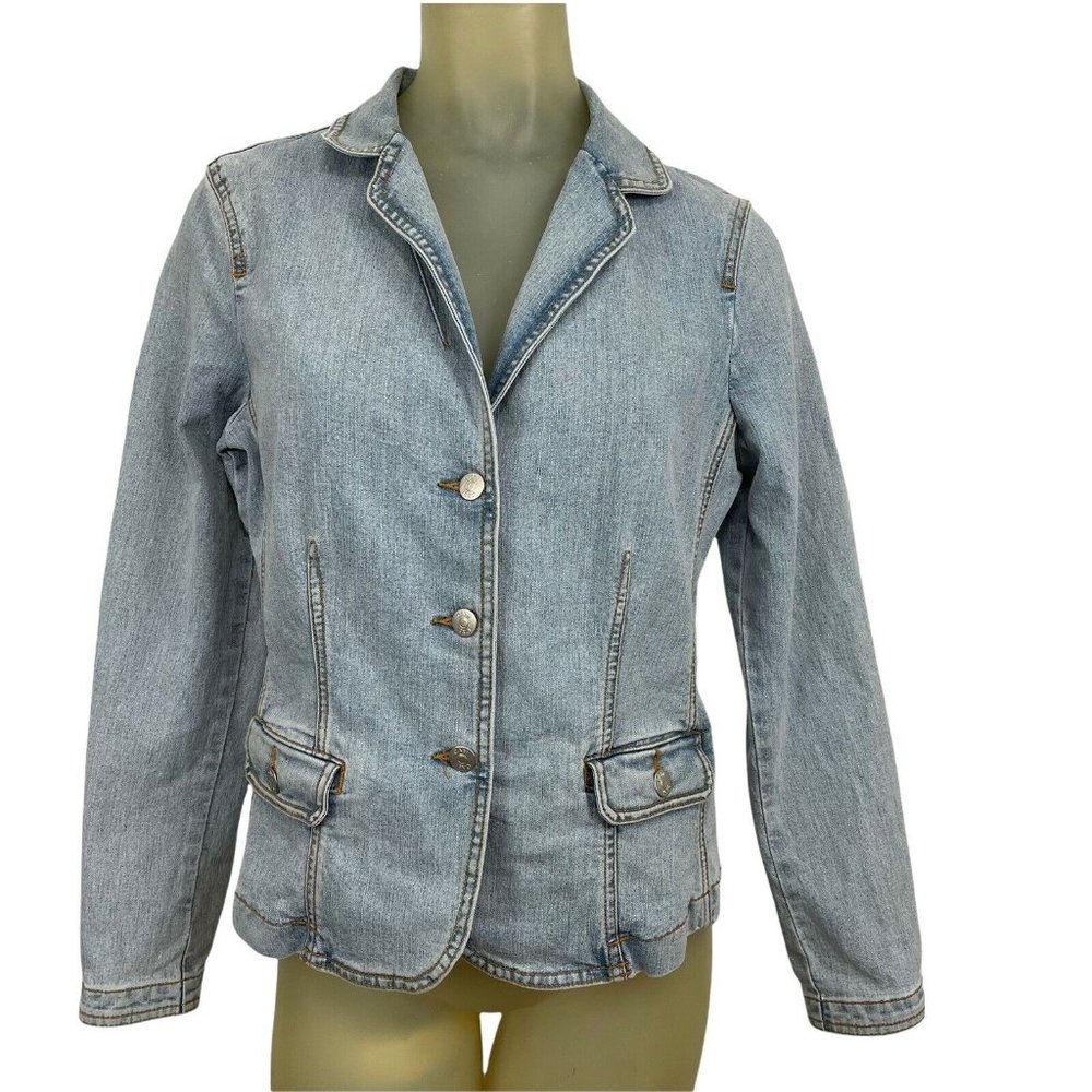 Cabi | Distressed Denim Jean Jacket/Blazer - Stretch